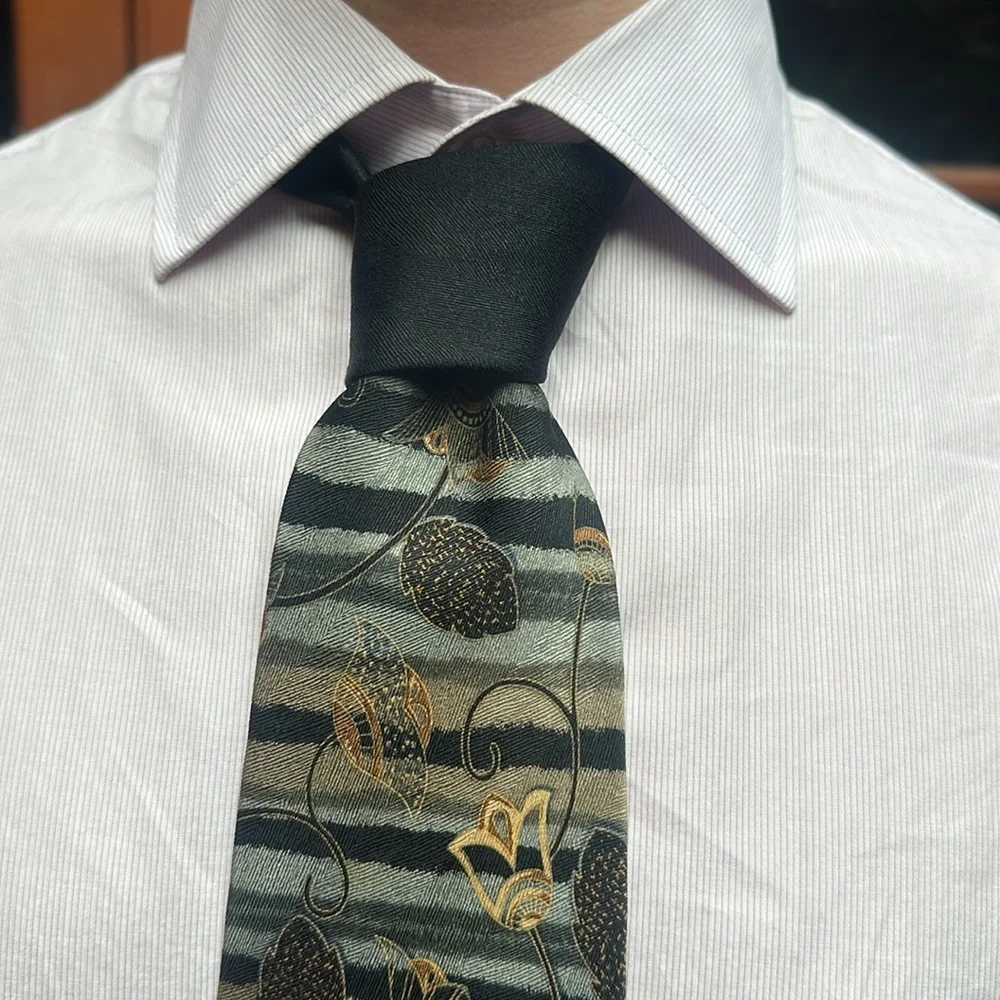 Sonia Rykiel Homme Vintage 100% Silk Black Tie